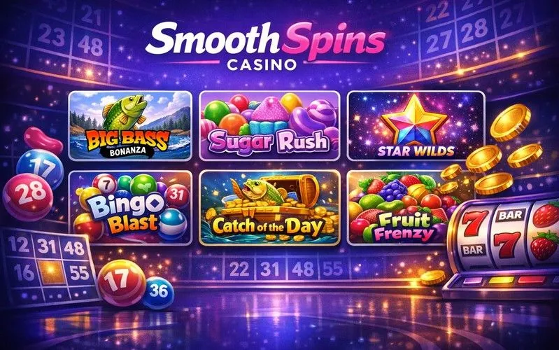 Smooth Spins Casino games catalogue banner