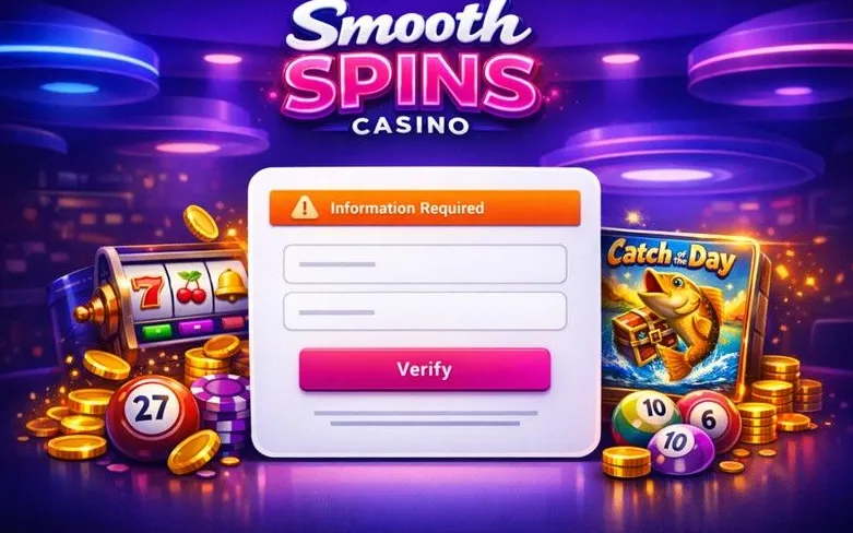 Smooth Spins login page hero banner