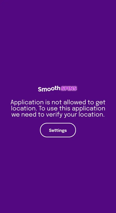 Smooth Spins app location permission request on Android